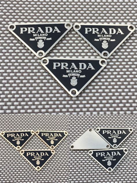 prada badge logo|Prada tag.